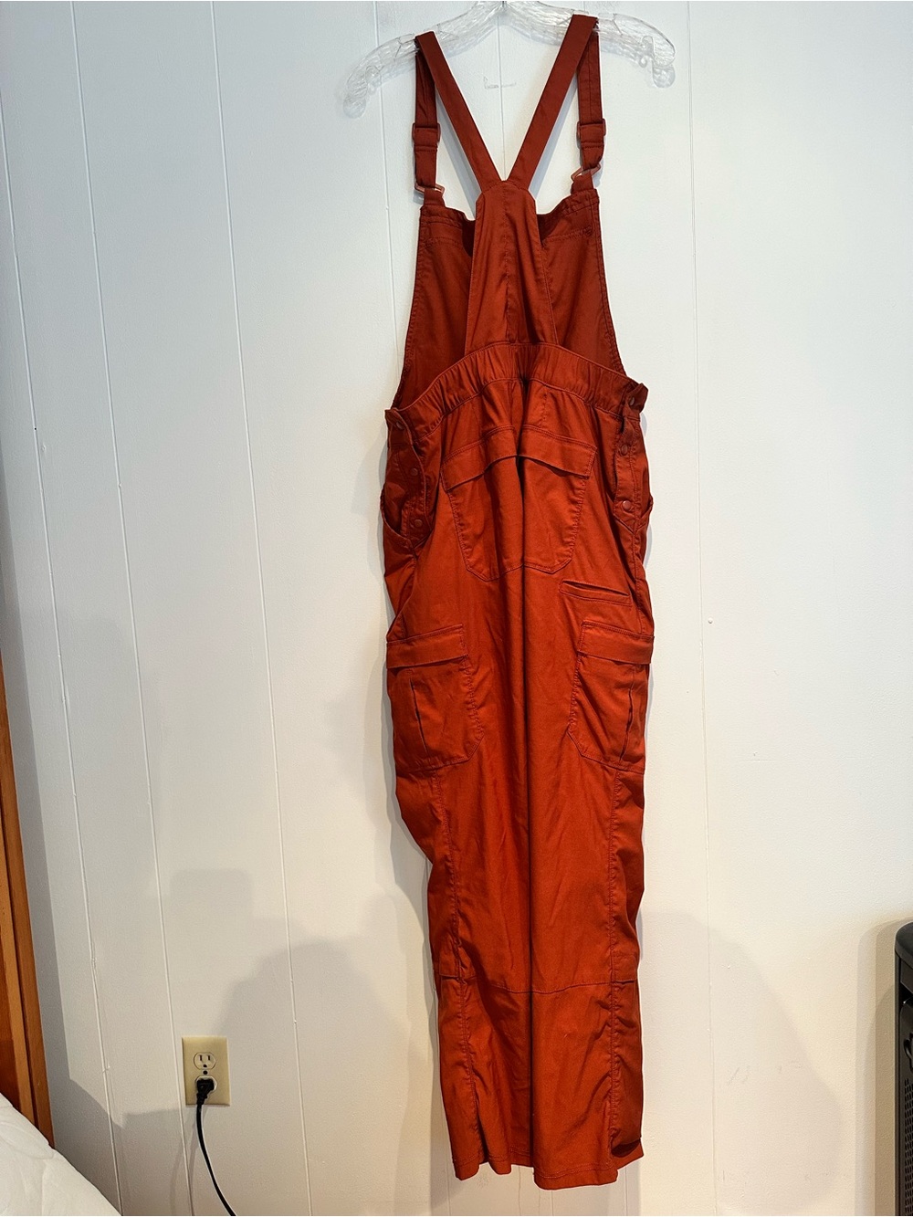 Duluth Trading Rust Utility Bib Overalls Cargo Workwear Size 14 Regular - Picture 3 of 9
